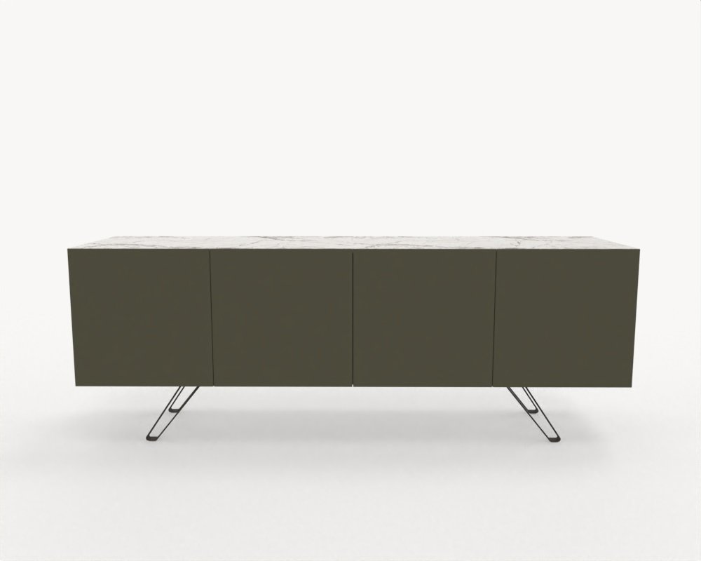 Huvudbild för Bloom sideboard, lackad olivgrön, Längd 200 cm