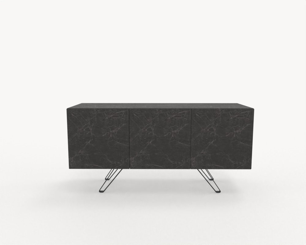 Huvudbild för Bloom sideboard i matt marmor, keramik, Bredd 150 cm