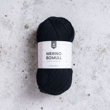 Huvudbild för Merino Bomull Black Onyx