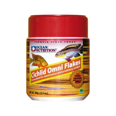 Huvudbild för Cichlid Omni flakes 34g, Ocean Nutrition