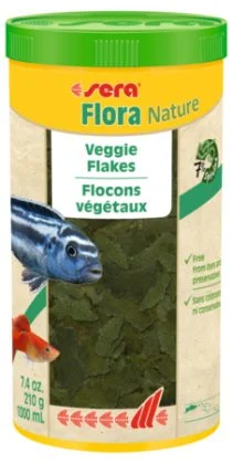 Huvudbild för Flora Nature veggie flakes 1000 ml/210g, Sera